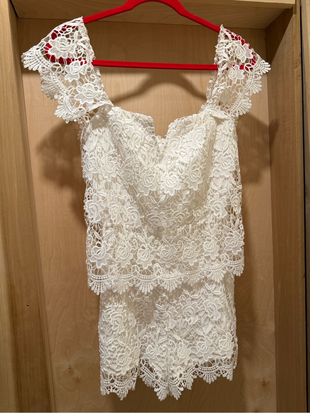 Yumi Kim White Lace Romper Size Small